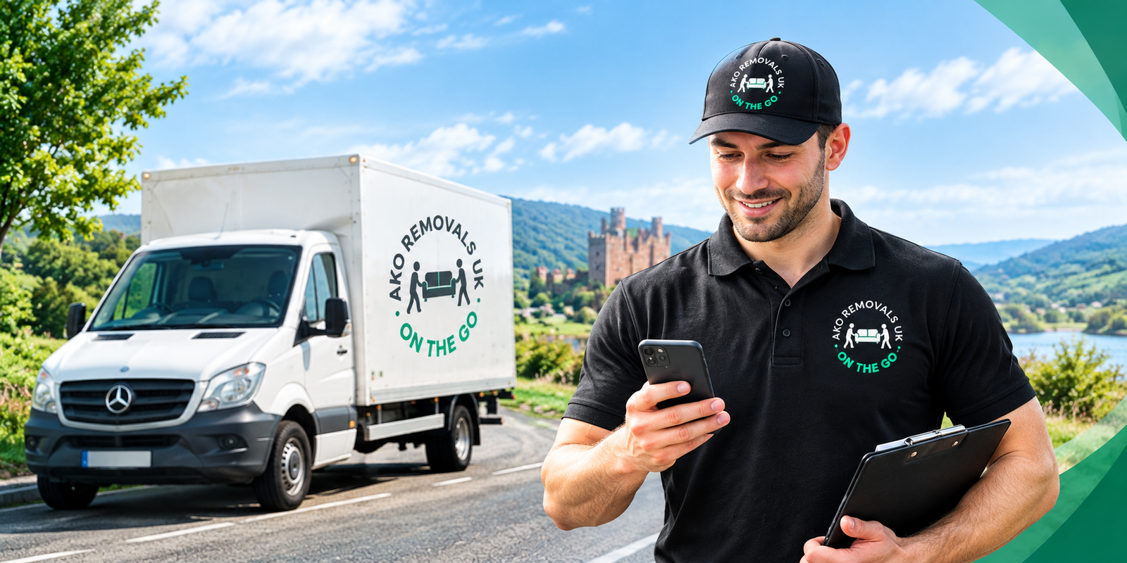 AKO Removals UK van on the road - Local service, nationwide coverage